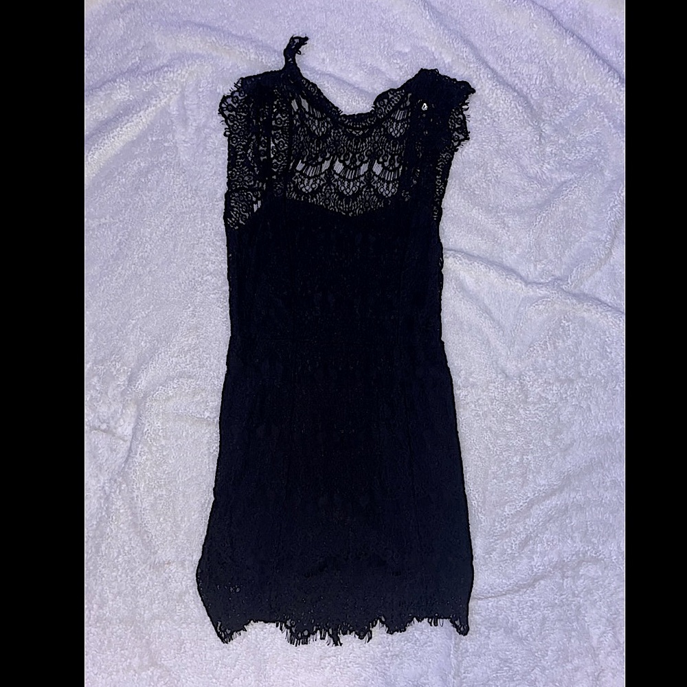 Free people black lace dress